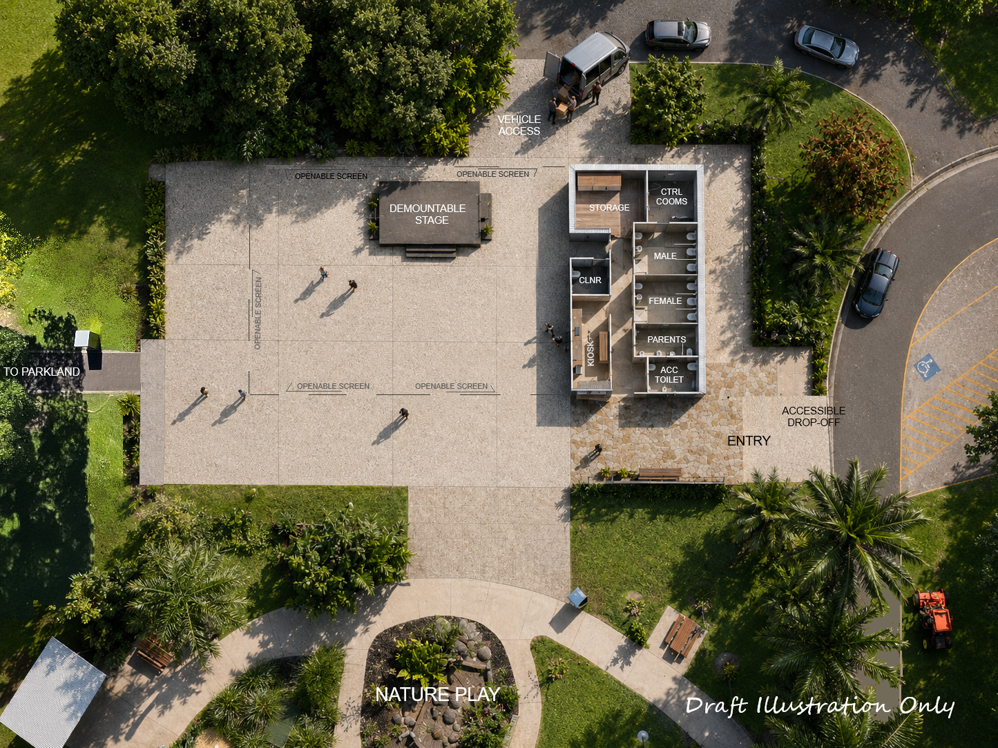 Draft visual illustration of floor plan 